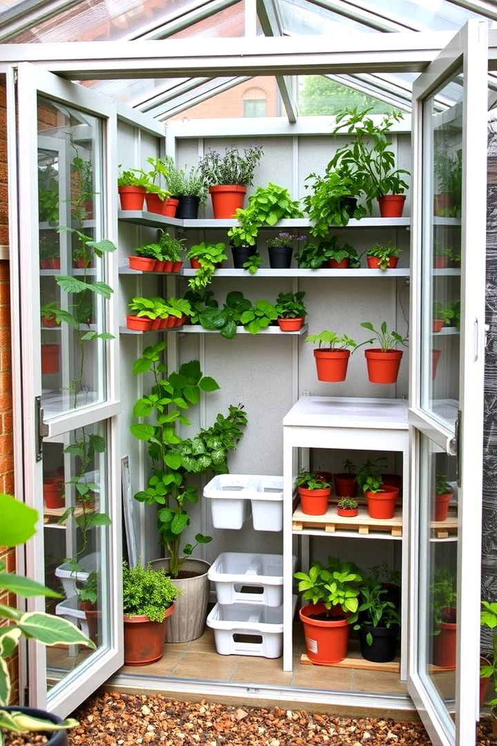 Space Savvy Layout - 22 Corner Greenhouse Ideas