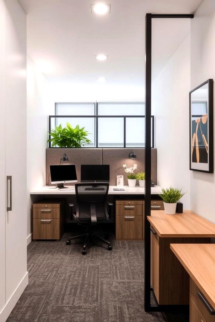 Space Zoning Techniques - 22 Small Office Ideas