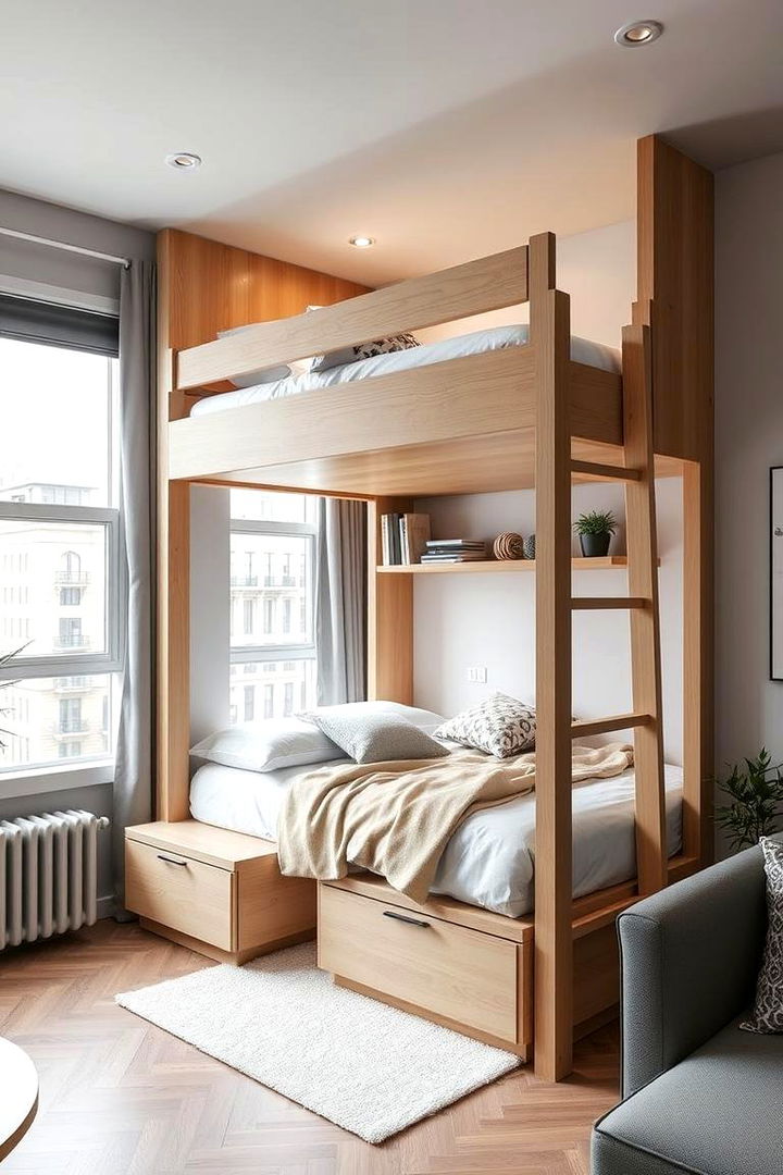 Space saving Loft Corner Bed - 22 Corner Bed Ideas
