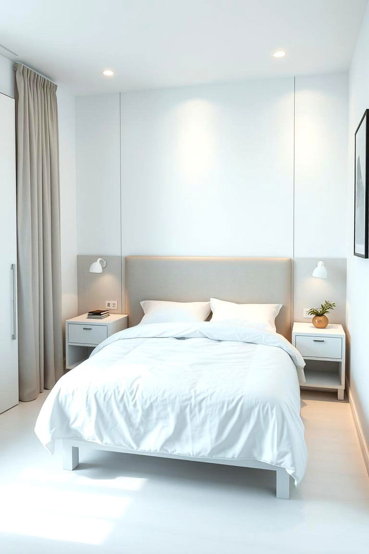 Space saving Nightstands - 22 Small White Bedroom Ideas