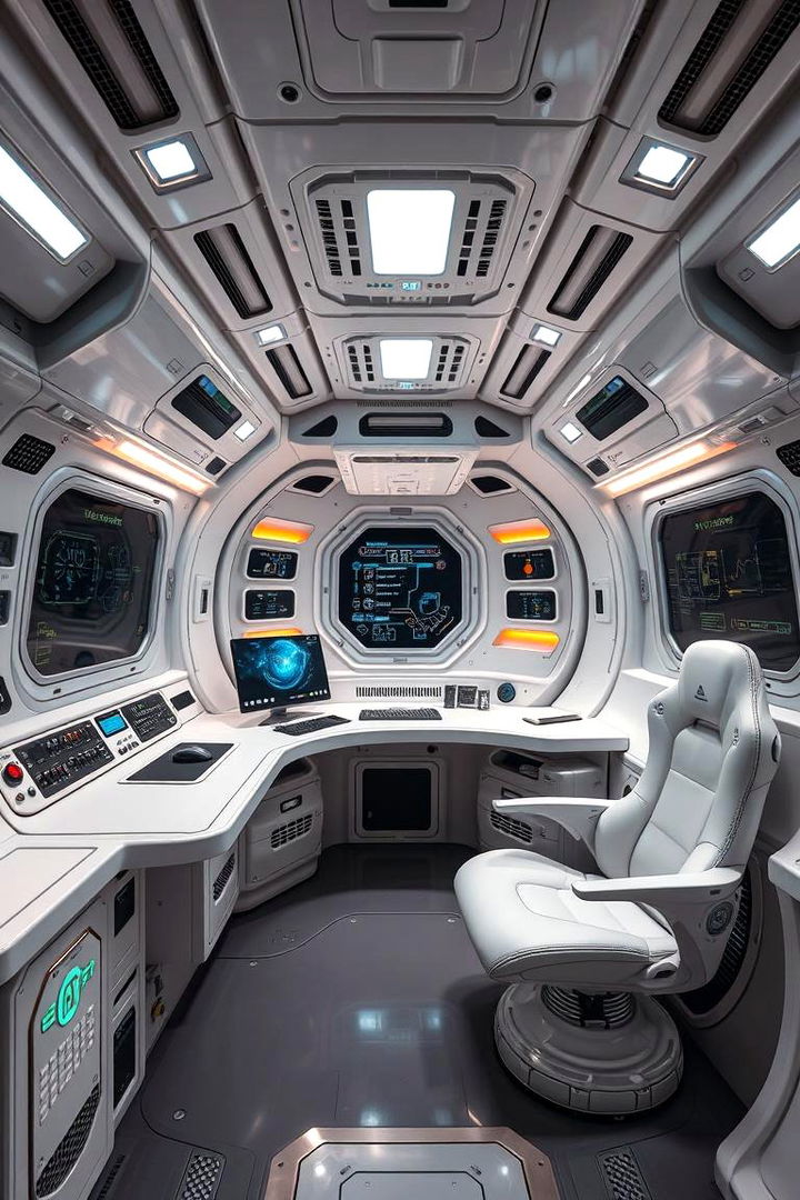 Spaceship Study Nook - 22 Space-themed Room Ideas