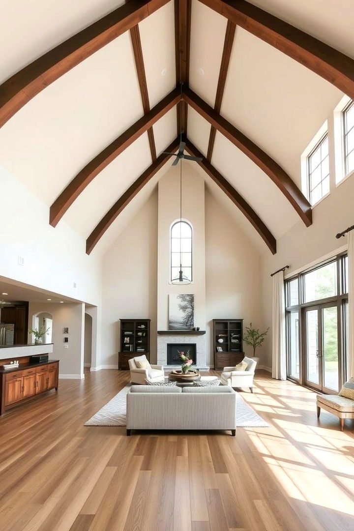 Spacious Atmosphere and Open Flow - 22 Vaulted Ceiling With Beams