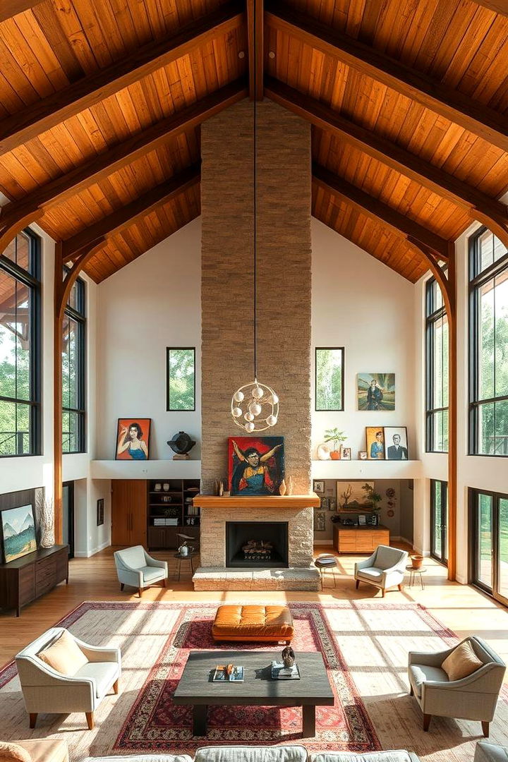 Spacious Interiors that Inspire Creativity - 22 Rooms With Fireplaces With Vaulted Ceilings Features