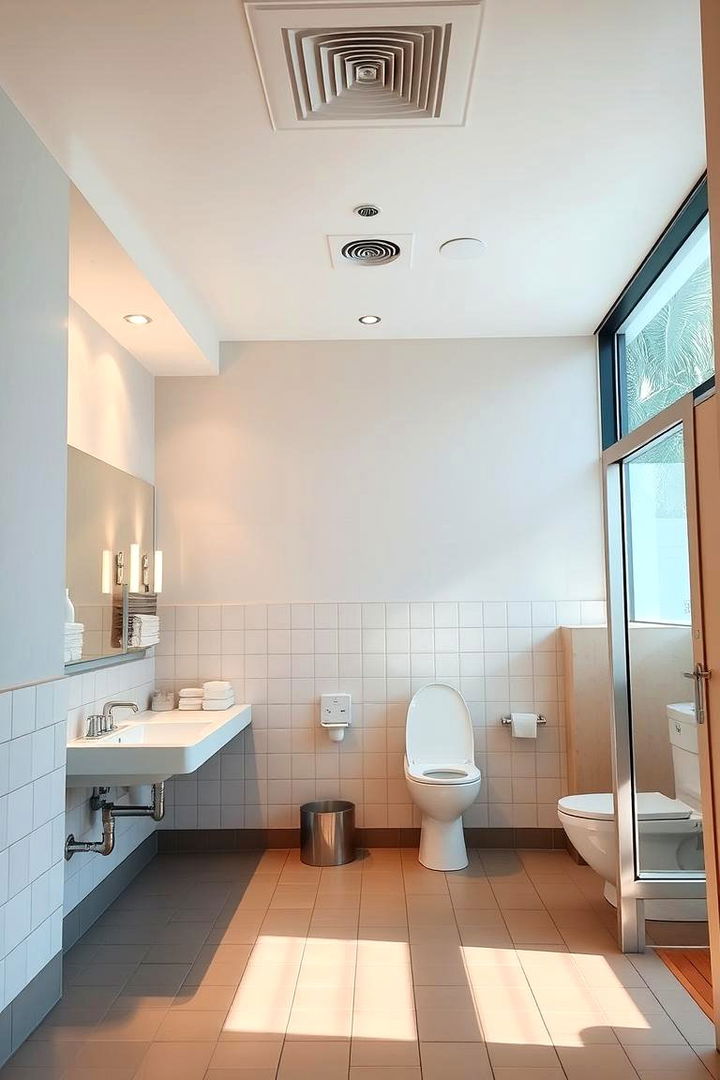 Spacious Layouts - 22 Restaurant Bathroom Ideas