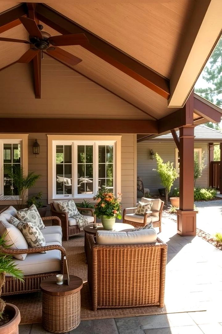 Spacious Outdoor Living Areas - 22 Craftsman Style House Exterior Ideas