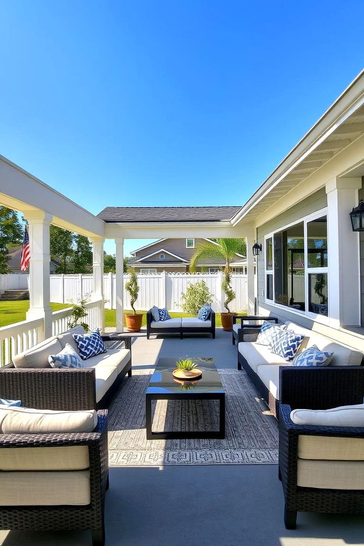 Spacious Seating Arrangements - 22 Modern Front Porch Ideas