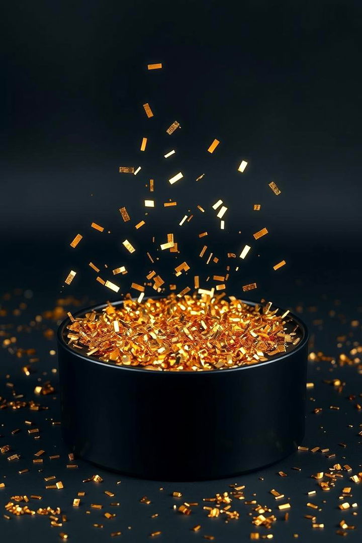 Sparkling Confetti Wonder - 22 Black and Gold Centerpiece Ideas