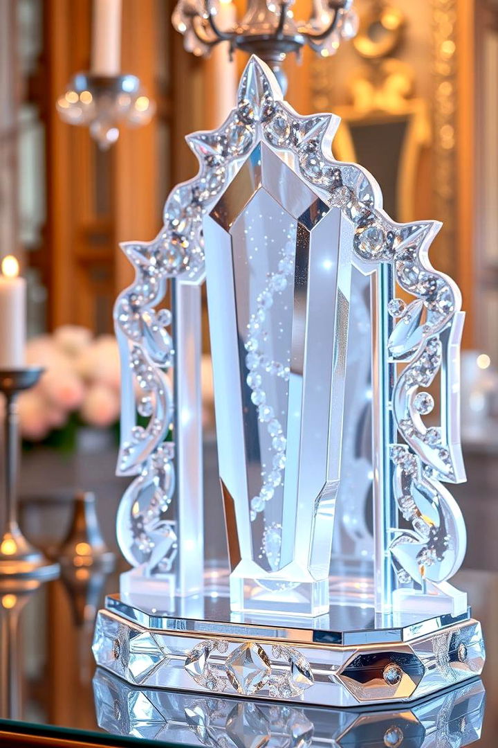 Sparkling Crystal Altar - 22 Wedding Altar Ideas