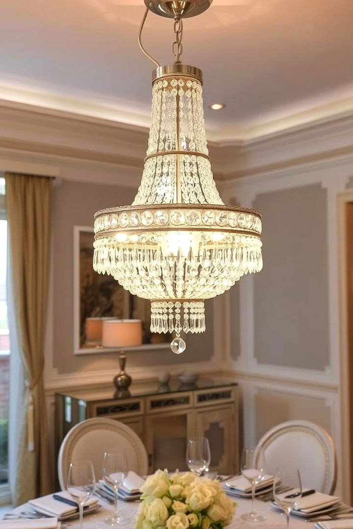 Sparkling Crystal Features - 22 Dining Room Lighting Ideas