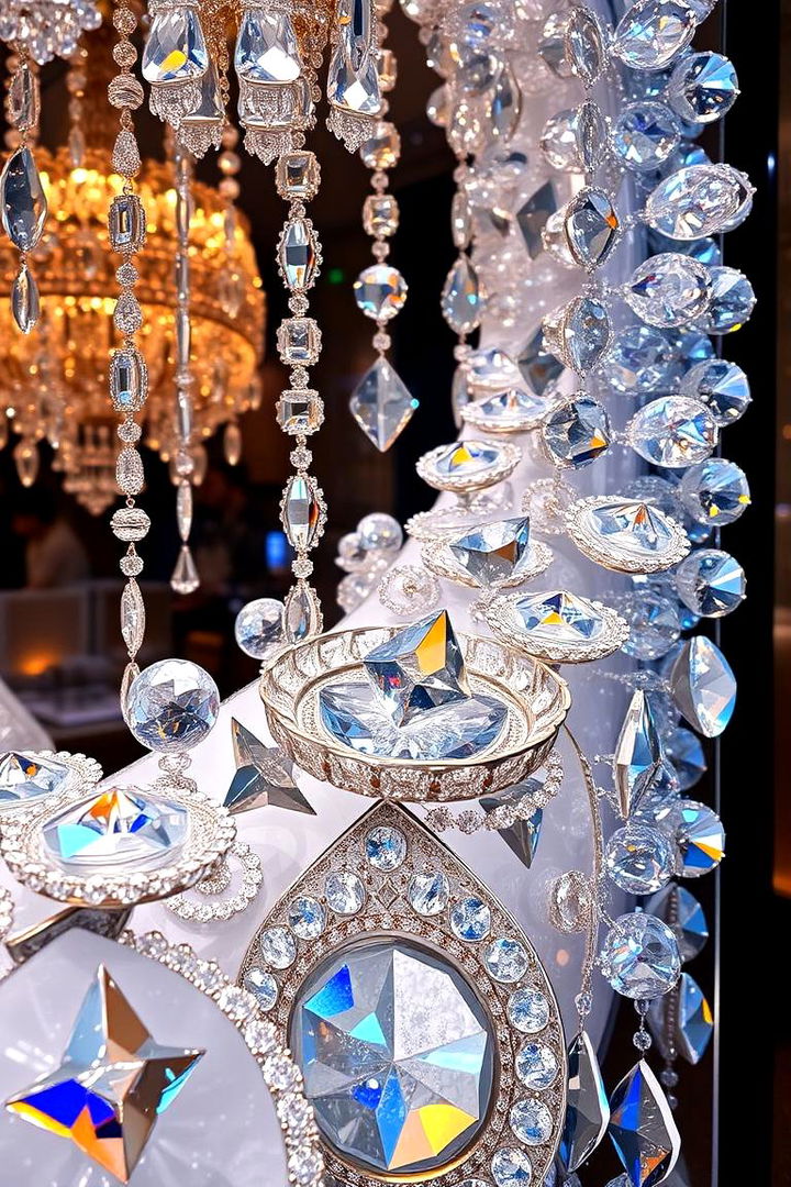 Sparkling Crystal Statements - 22 Rehearsal Dinner Centerpiece Ideas