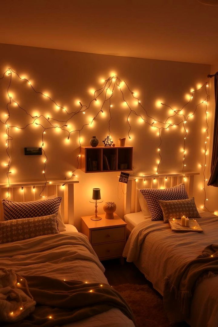 Sparkling Fairy Lights Accents - 22 Fairy-themed Bedroom Ideas