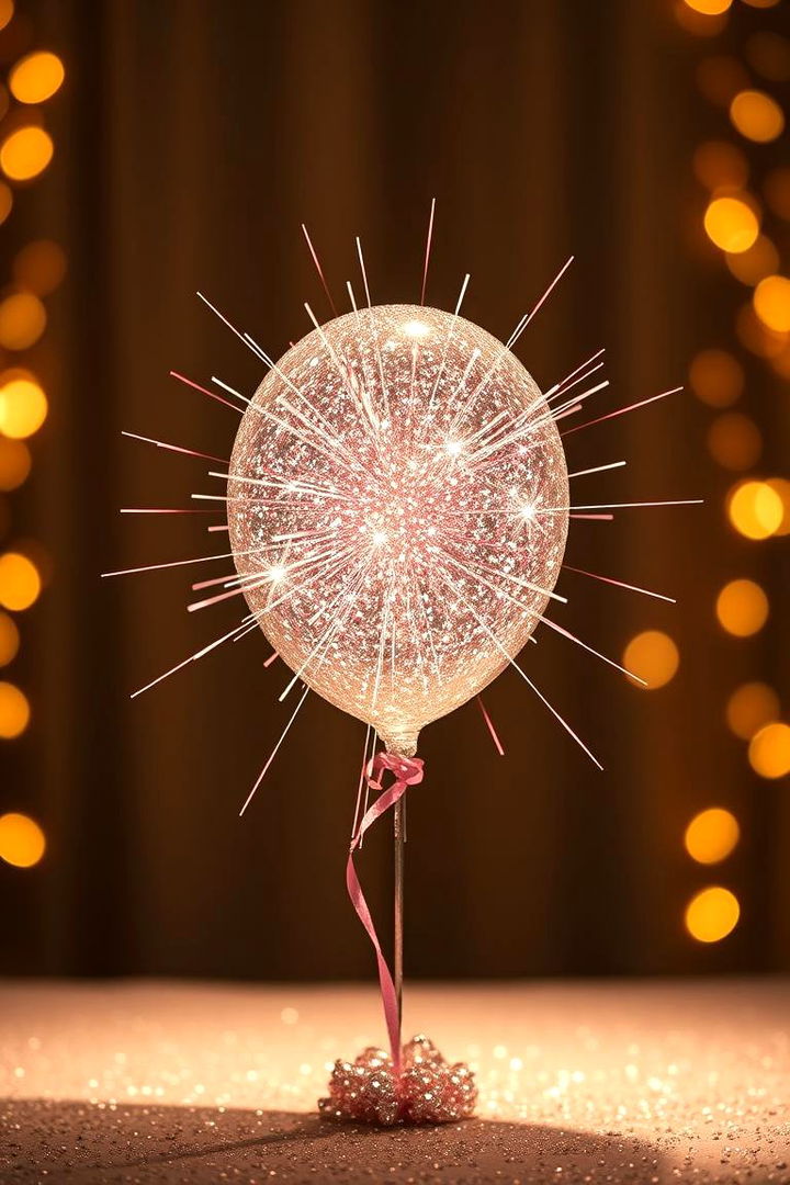 Sparkling Glitter Balloons Centerpiece - 22 Balloon Centerpiece Ideas