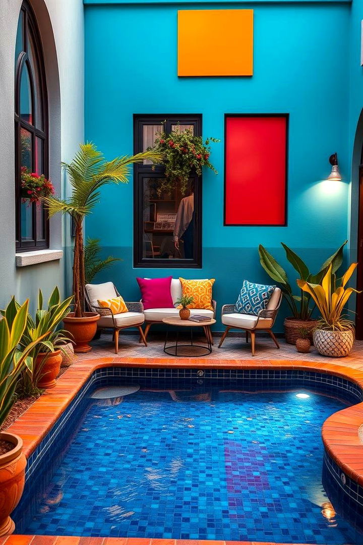 Sparkling with Colorful Accents - 22 Small Pool Ideas
