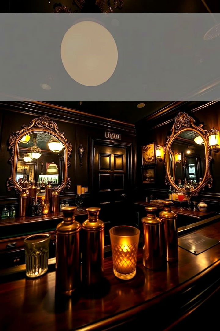 Speakeasy Style Bar Setup - 22 Great Gatsby Wedding Ideas