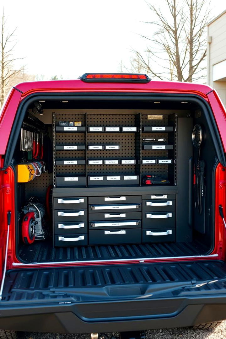 Specialized Tool Organizer Cabinets - 22 Truck Bed Storage Ideas