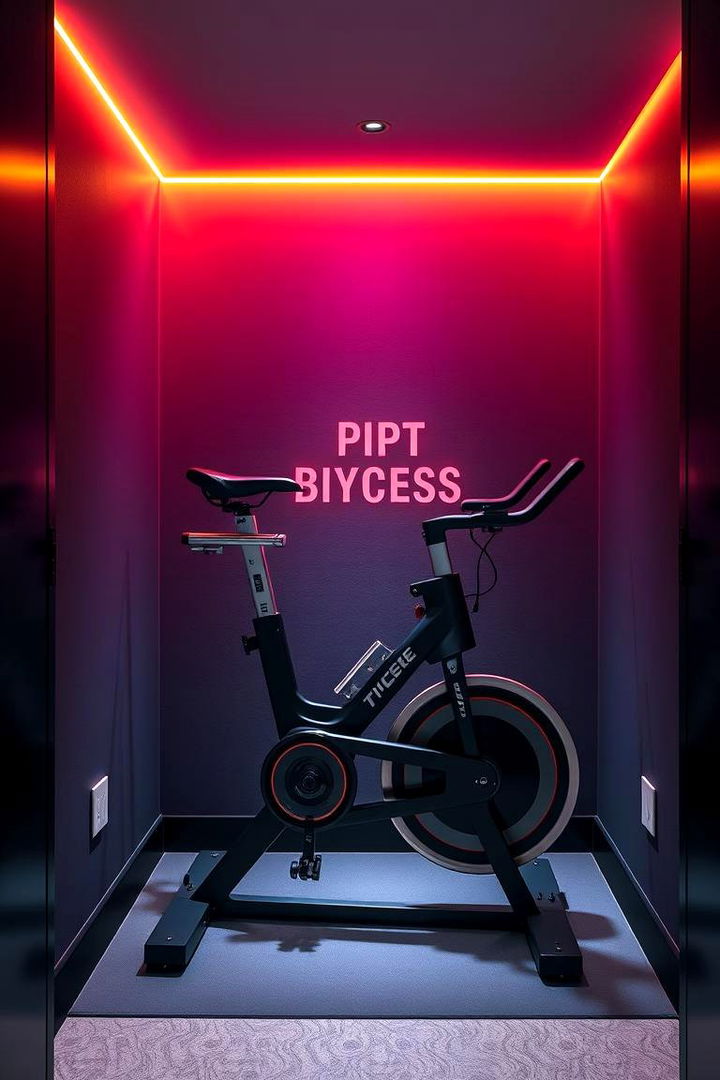 Spin Class Nook - 22 Basement Gym Ideas