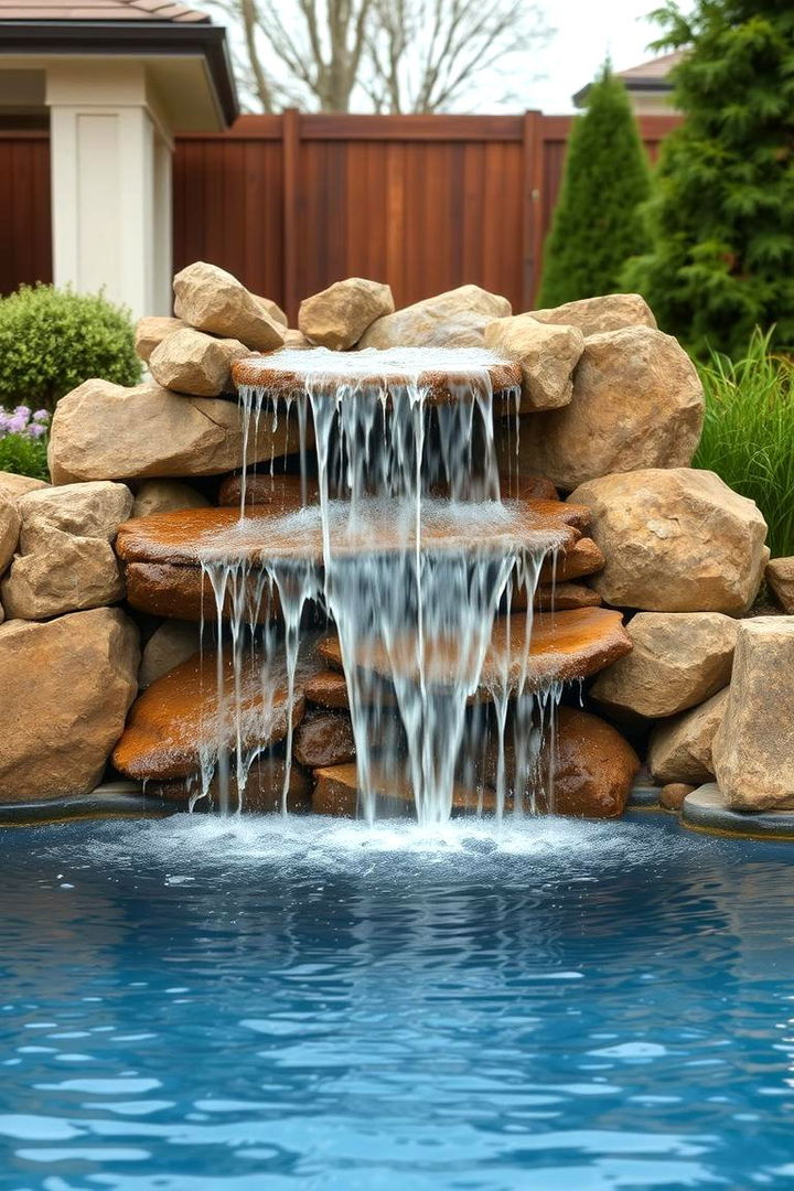 Spool Pool with Waterfall Feature - 22 Spool Pool Ideas