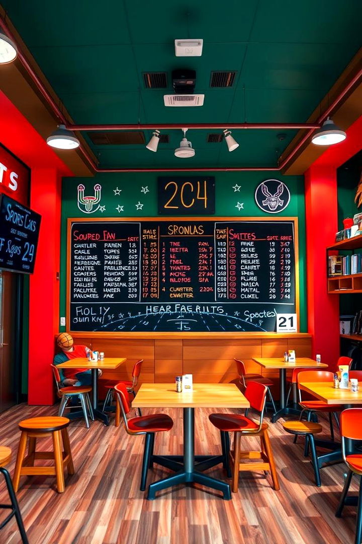 Sports Fan Chalkboard Wall - 22 Chalkboard Wall Ideas