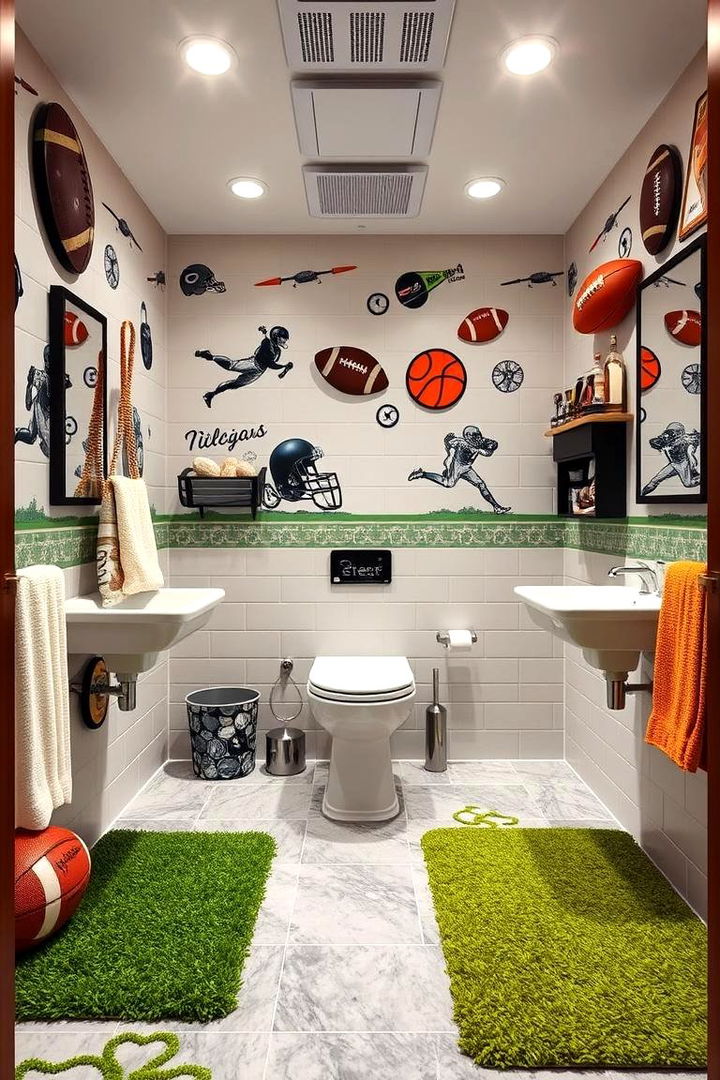 Sports Fanatic Space - 22 Boy Bathroom Ideas