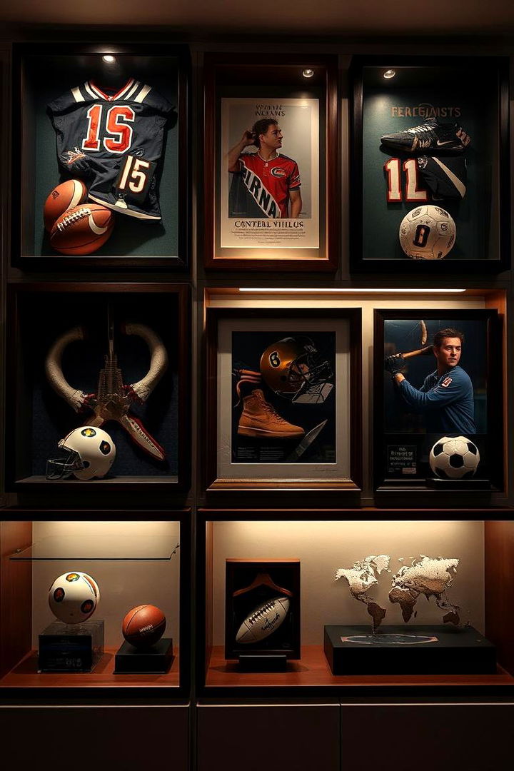 Sports Memorabilia Displays - 22 basketball room decor ideas