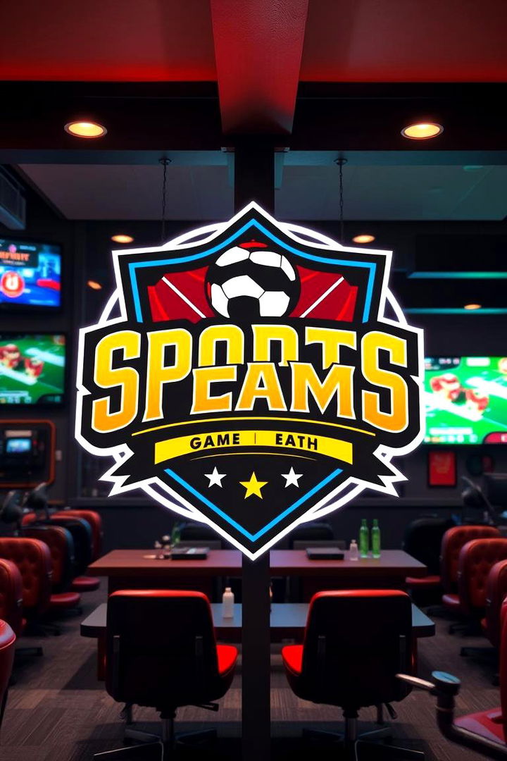 Sports Team Emblem Display - 22 Man Cave Sign Ideas