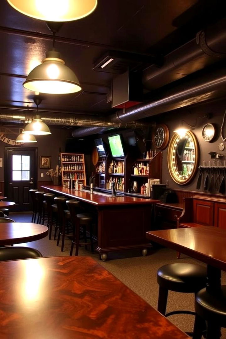 Sporty Bar Room - 22 Black Man Cave Ideas