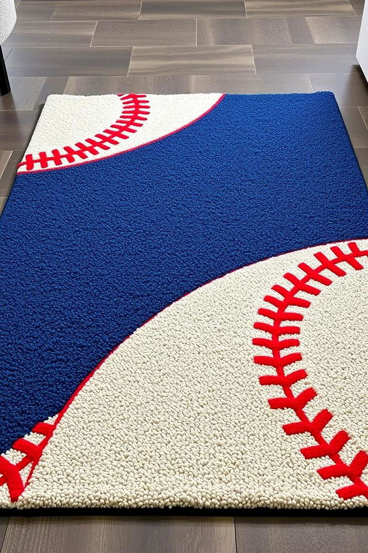Sporty Baseball Rug Designs - 22 Baseball Room Decor Ideas