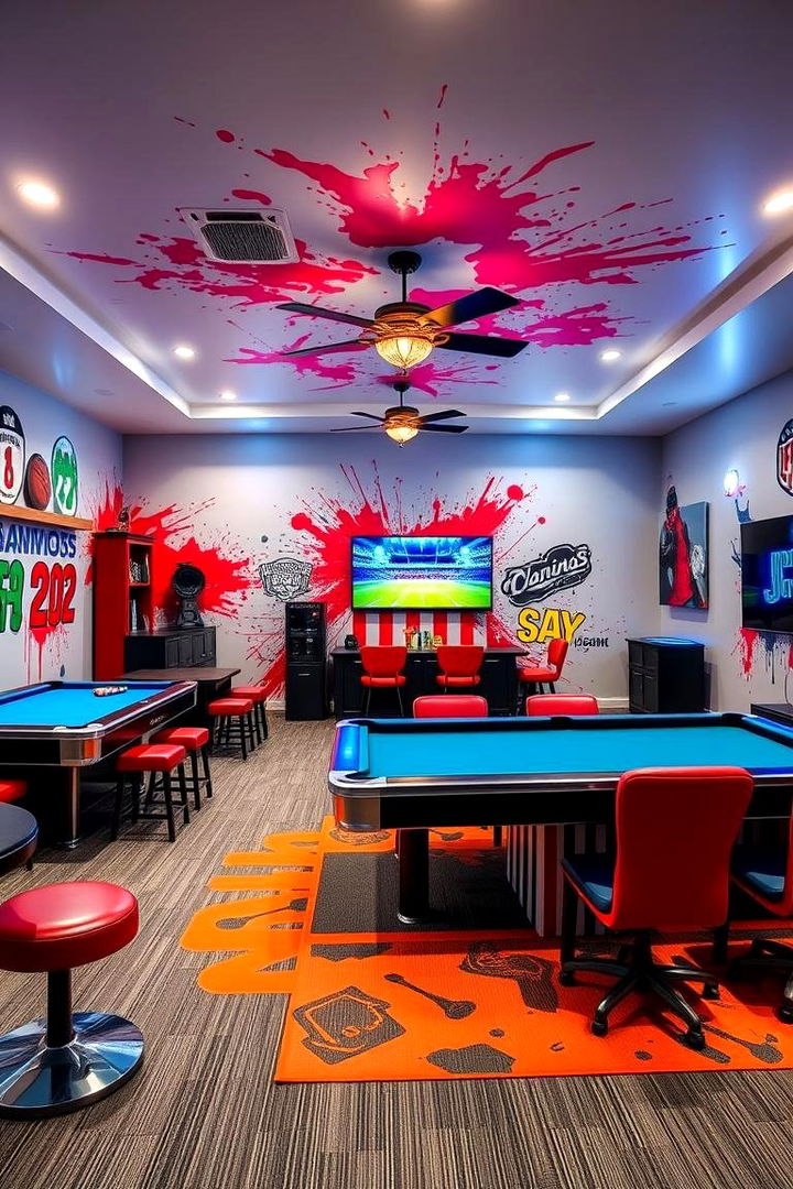 Sporty Themes - 22 Game Room Paint Ideas