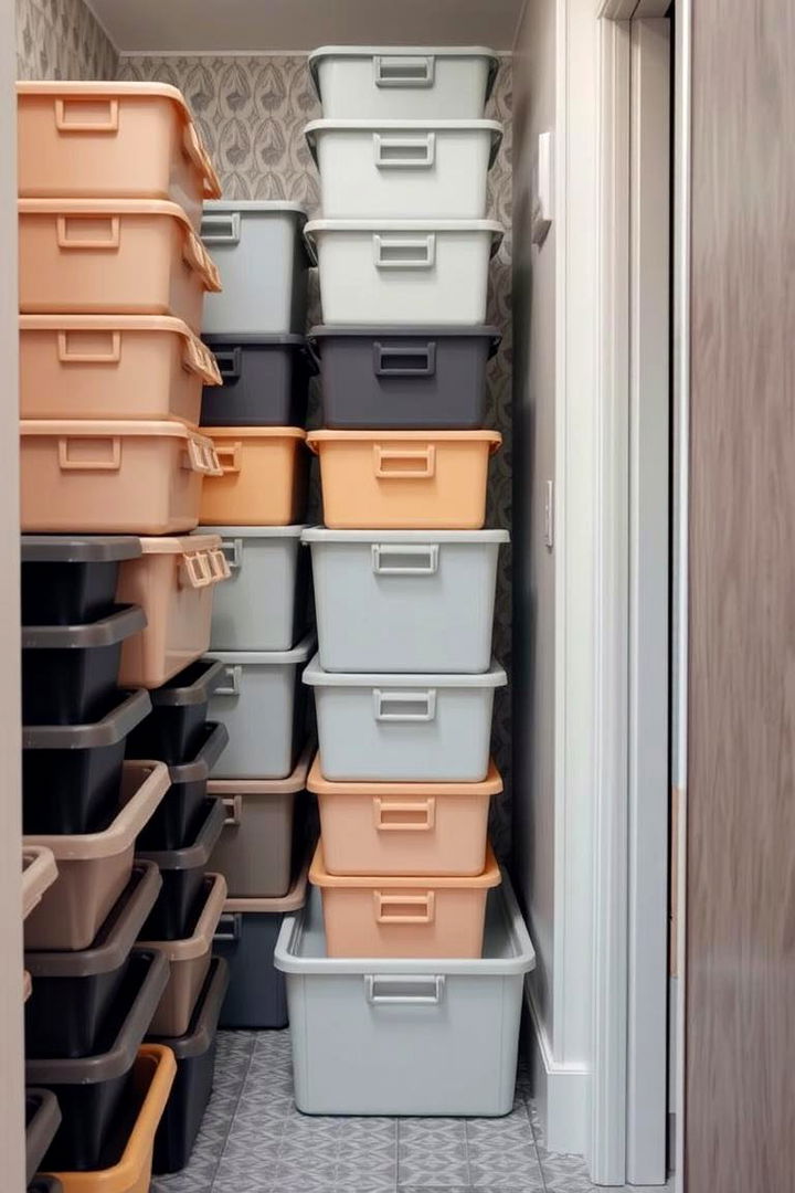 Stackable Boxes and Bins - 22 Hallway Storage Ideas