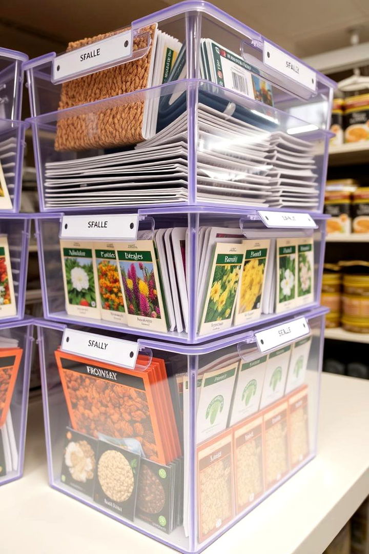 Stackable Clear Bin System - 22 Seed Storage Ideas