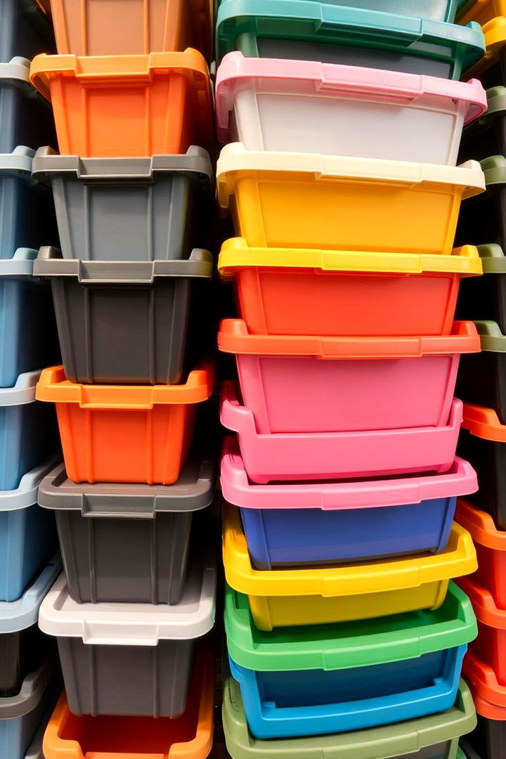Stackable Storage Bins - 22 Comforter Storage Ideas