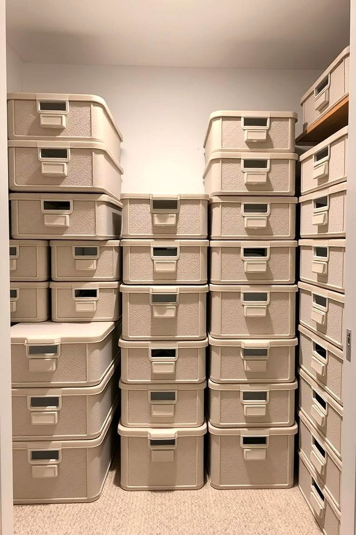 Stackable Storage Boxes - 22 small bedroom storage ideas