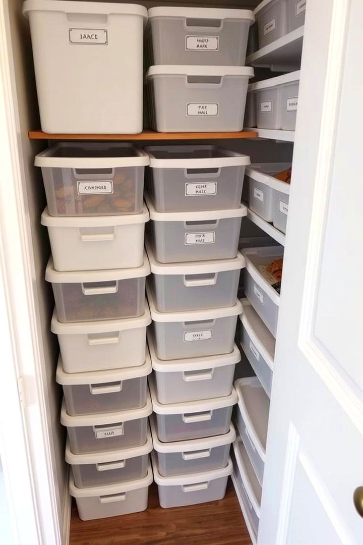 Stackable Storage Boxes - 22 Small Pantry Ideas