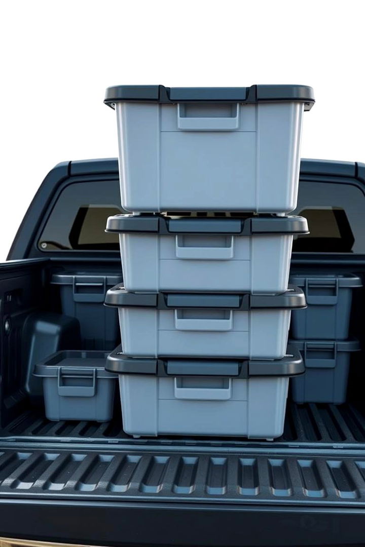 Stackable Storage Case Solutions - 22 Truck Bed Storage Ideas