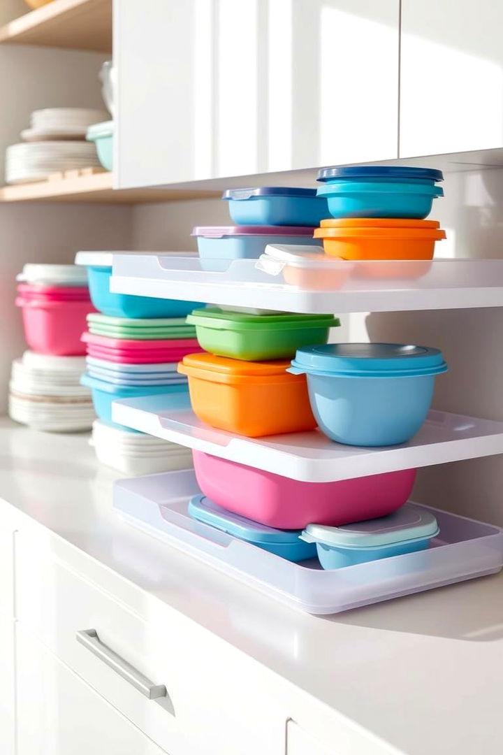 Stackable Tray Systems - 22 Tupperware Organization Ideas
