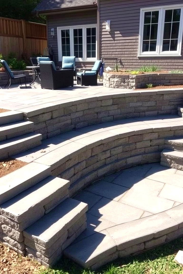 Stacked Concrete Block Aesthetics - 22 Raised Concrete Patio Ideas