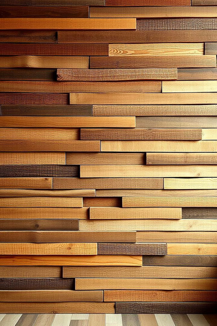 Stacked Reclaimed Barnwood Slats for Texture - 22 Barnwood Accent Wall Ideas