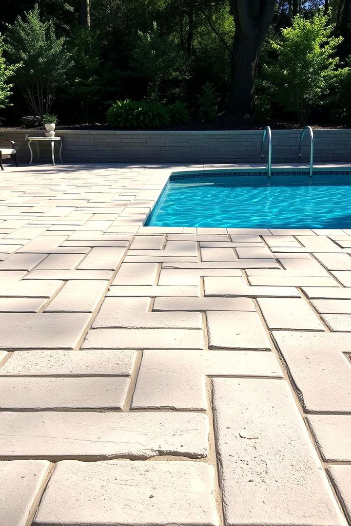 Staggered Paver Design Pattern - 22 Pavers Around Pool Ideas