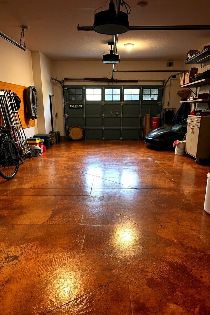 Stained Concrete Garage Solutions - 22 Garage Flooring Ideas