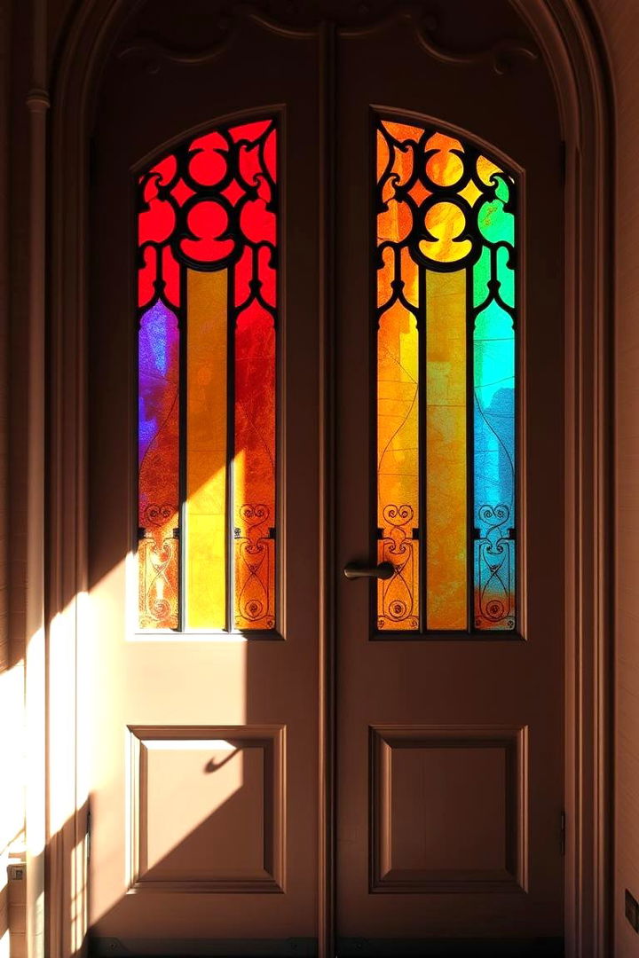 Stained Glass Gothic Entry - 22 Gothic Front Door Ideas