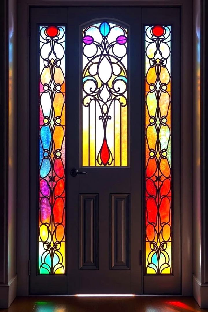 Stained Glass Inspired Door - 22 Door Painting Ideas