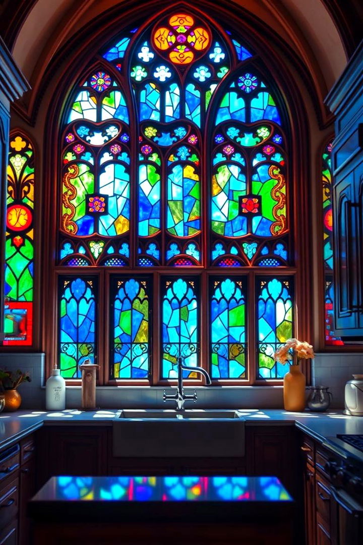 Stained Glass Windows - 22 Gothic Kitchen Ideas
