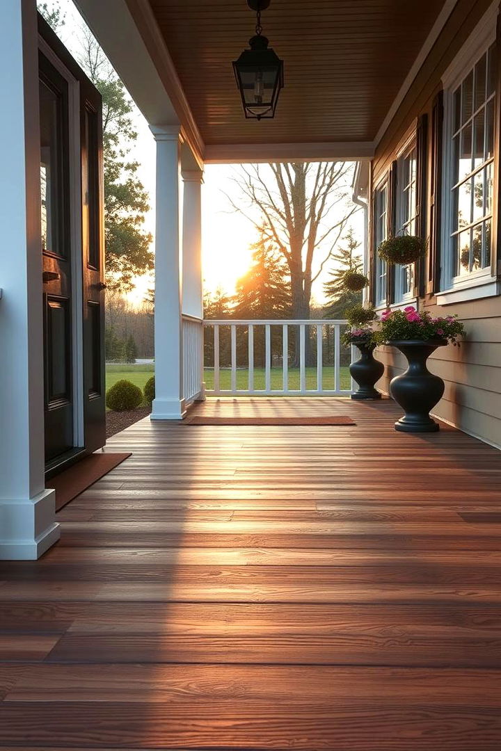 Stained Wood Flooring - 22 Porch Flooring Options