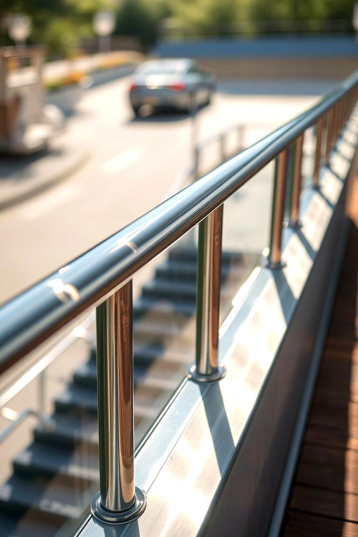 Stainless Steel Brilliance - 22 Metal Deck Railing Ideas