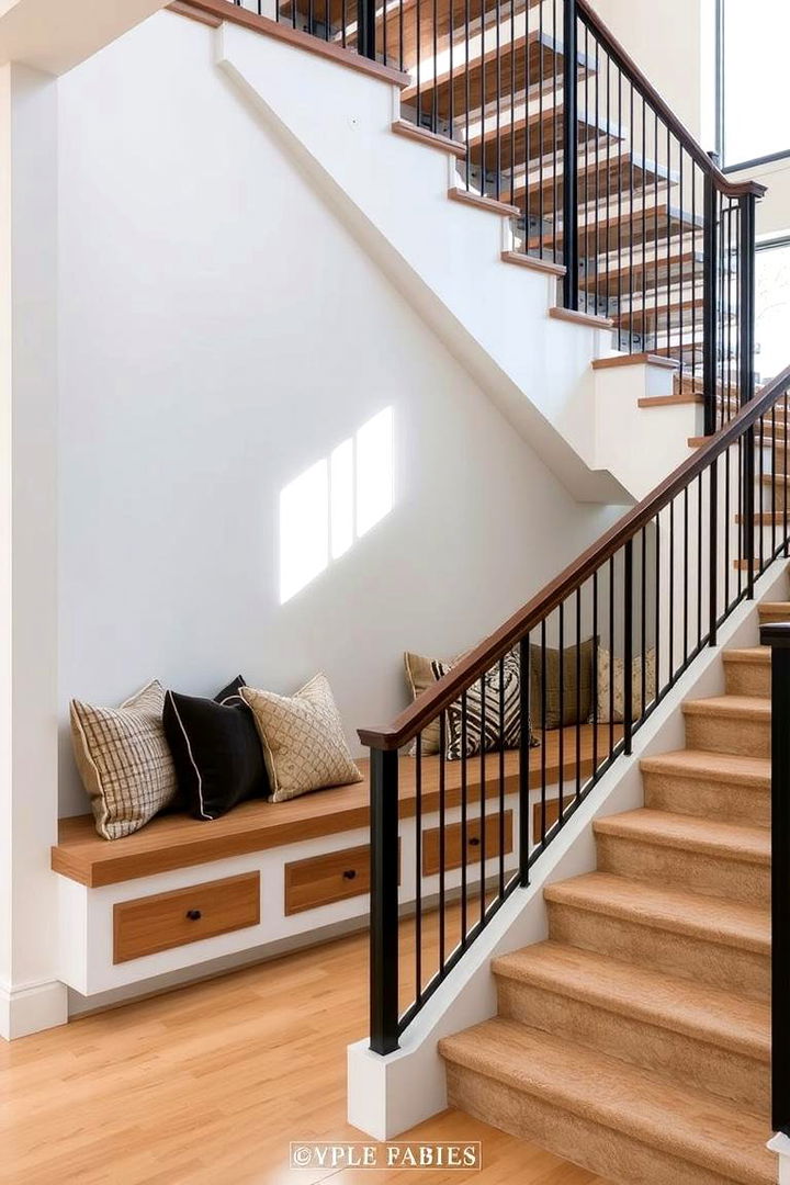Staircase with Integrated Seating - 22 Staircase Ideas