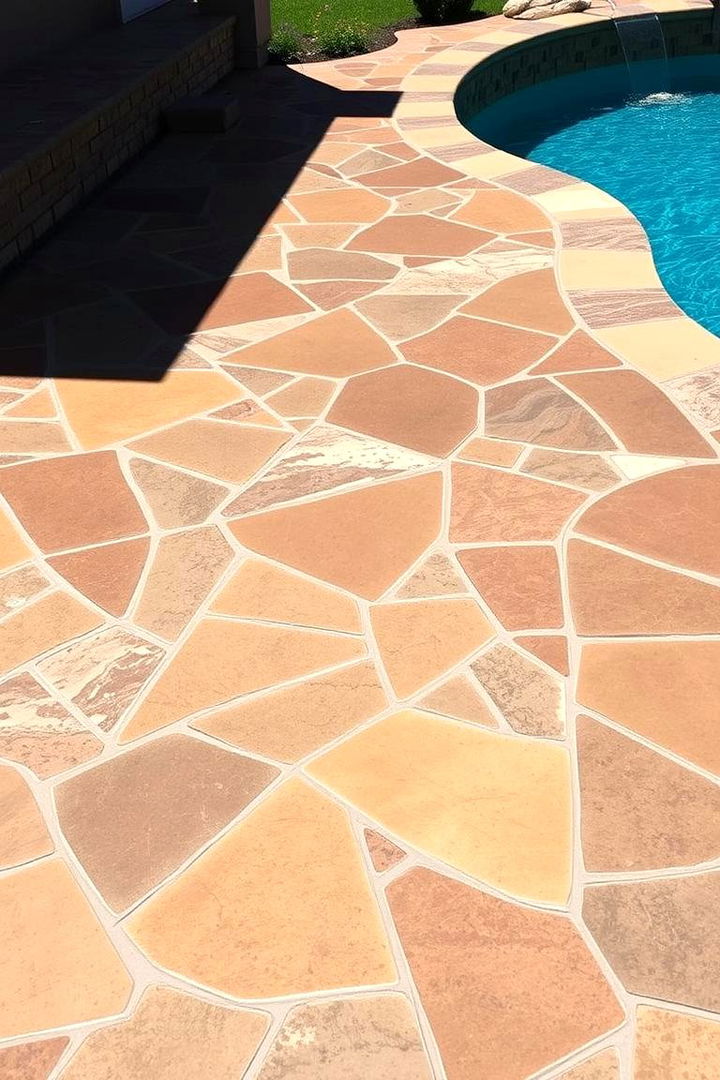 Stamped Concrete Patterns - 22 Concrete Pool Deck Ideas