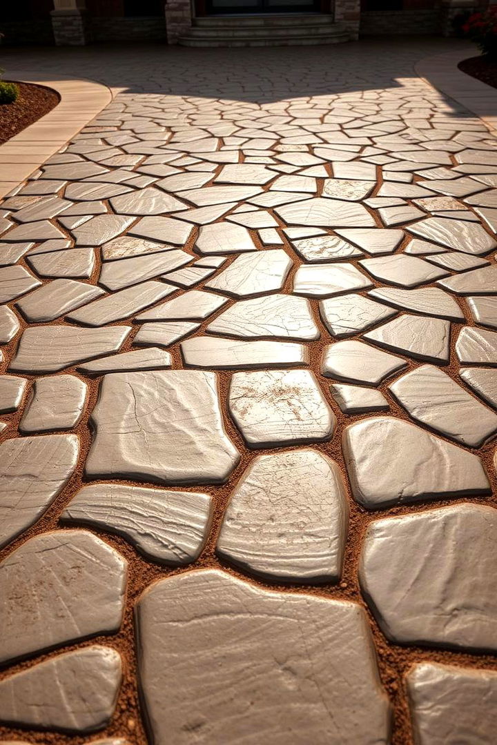 Stamped Concrete Patterns - 22 Concrete Driveway Ideas