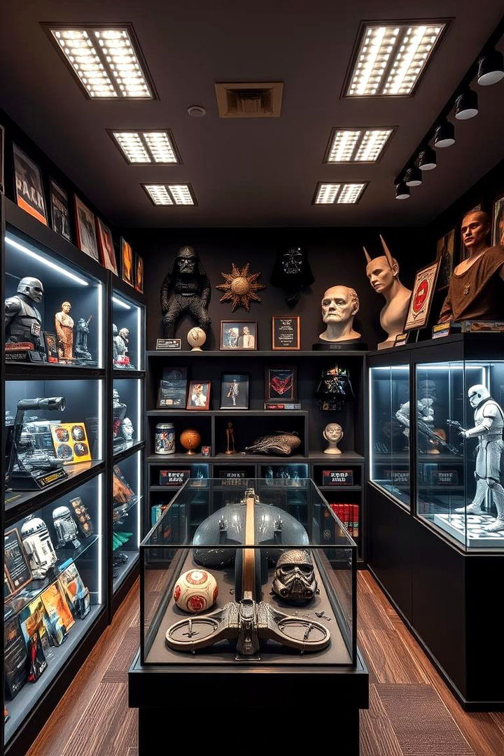 Star Battles Memorabilia Display - 22 Star Wars Man Cave Ideas