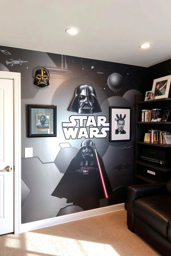 Starship Wall Art Galore - 22 Star Wars Man Cave Ideas