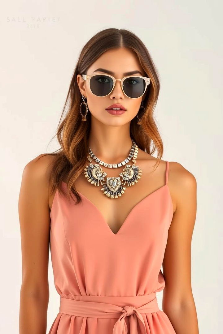 Statement Accessories Enhanced Look - 22 Guest Wedding Outfit Ideas